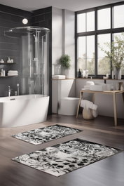 Mijölnir Juego de Alfombrillas de Baño CT-5286 Multicolor